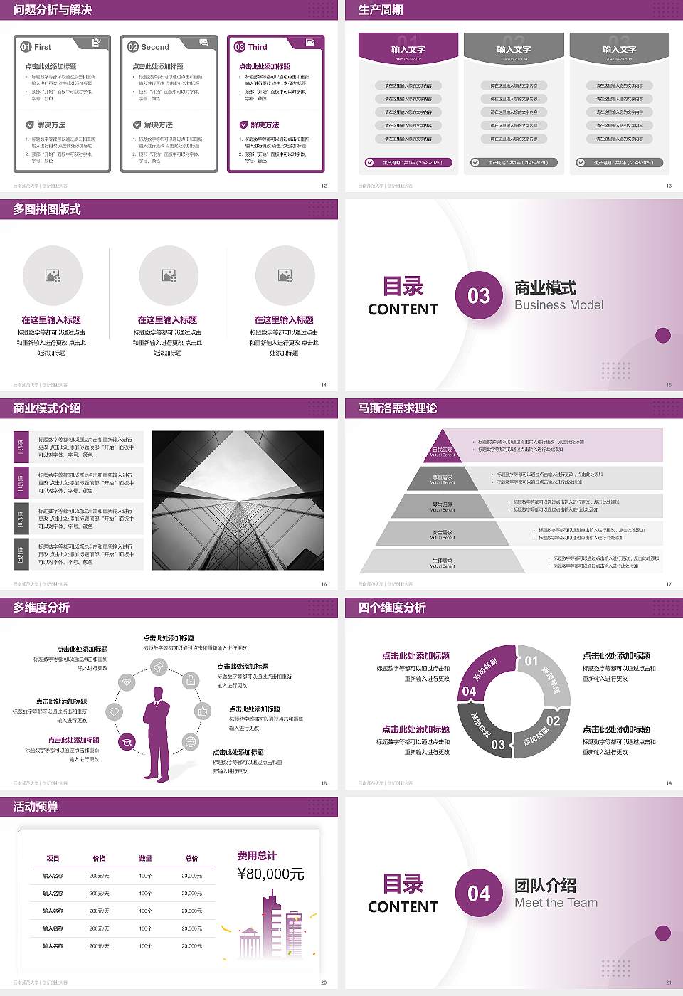 云南师范大学全国大学生创新创业大赛计划书PPT模板16:9格式幻灯片预览图3
