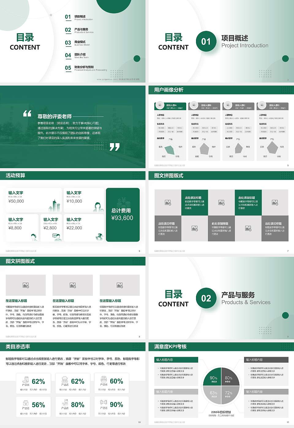 新疆应用职业技术学院全国大学生创新创业大赛计划书PPT模板16:9格式幻灯片预览图2