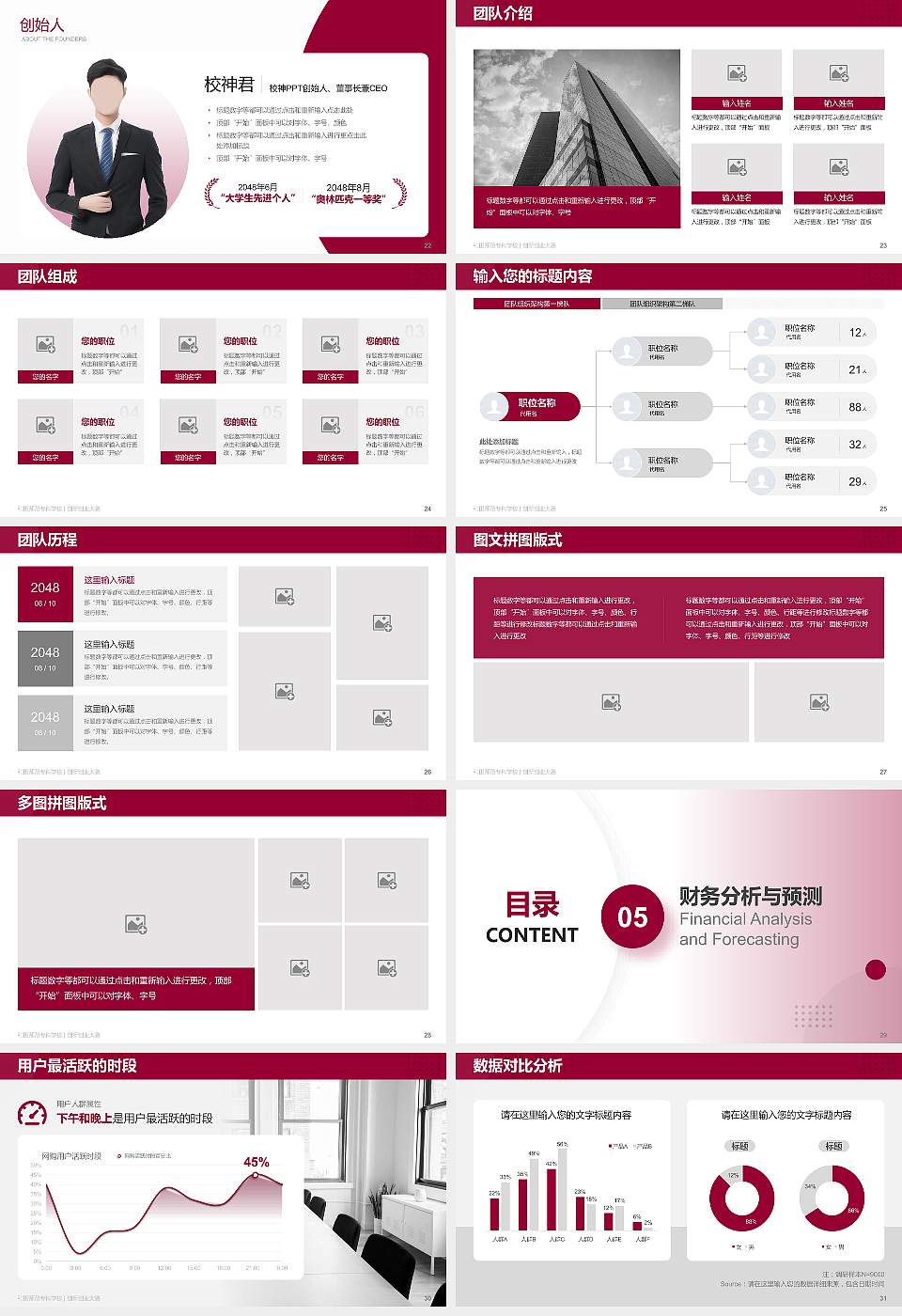 和田师范专科学校全国大学生创新创业大赛计划书PPT模板16:9格式幻灯片预览图4