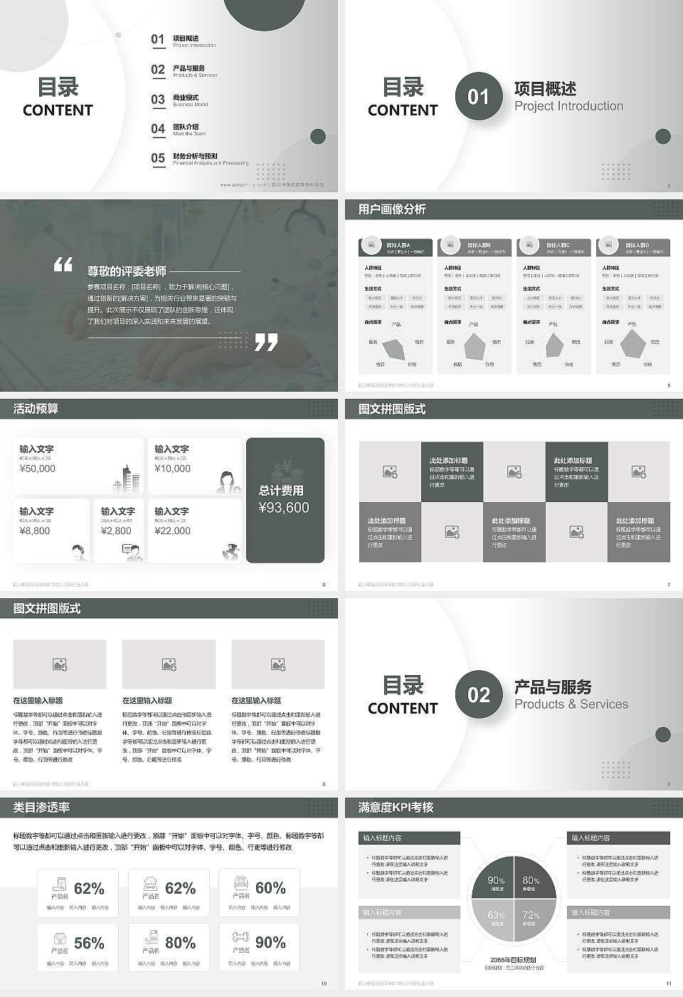 四川中医药高等专科学校全国大学生创新创业大赛计划书PPT模板16:9格式幻灯片预览图2