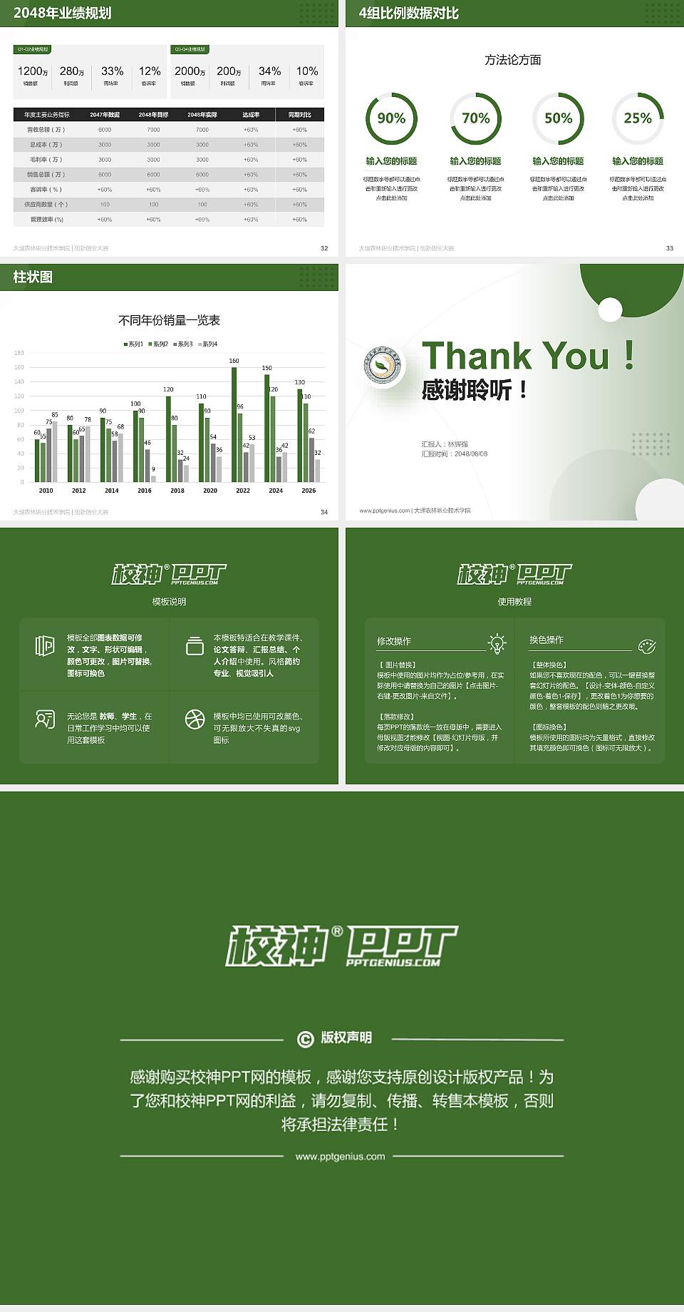 大理农林职业技术学院全国大学生创新创业大赛计划书PPT模板4:3格式幻灯片预览图5