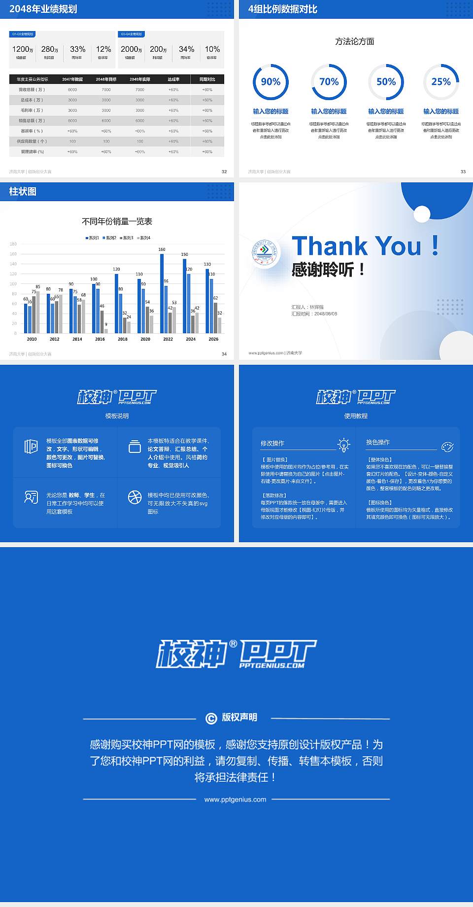 济南大学全国大学生创新创业大赛计划书PPT模板4:3格式幻灯片预览图5