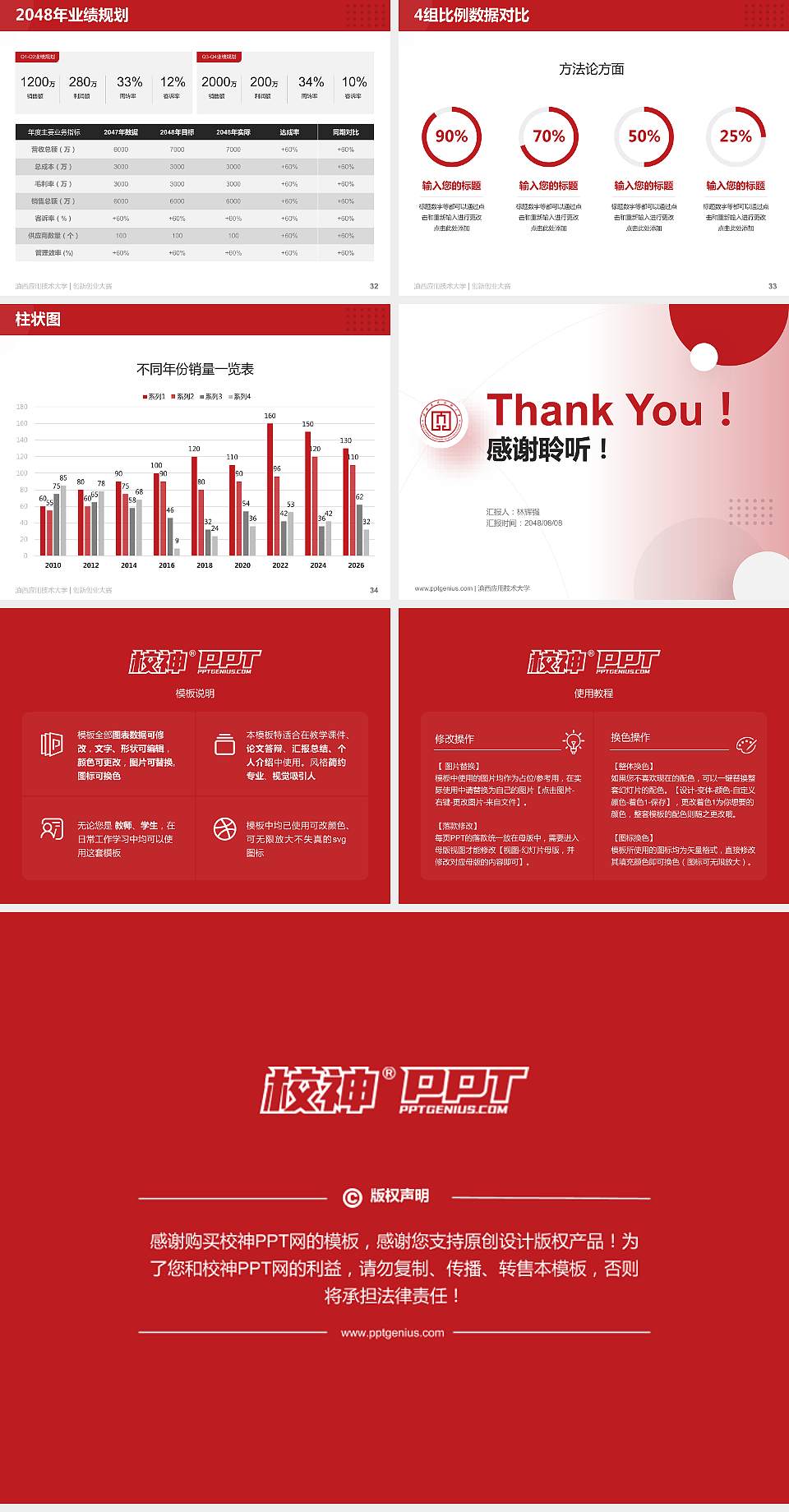 滇西应用技术大学全国大学生创新创业大赛计划书PPT模板4:3格式幻灯片预览图5