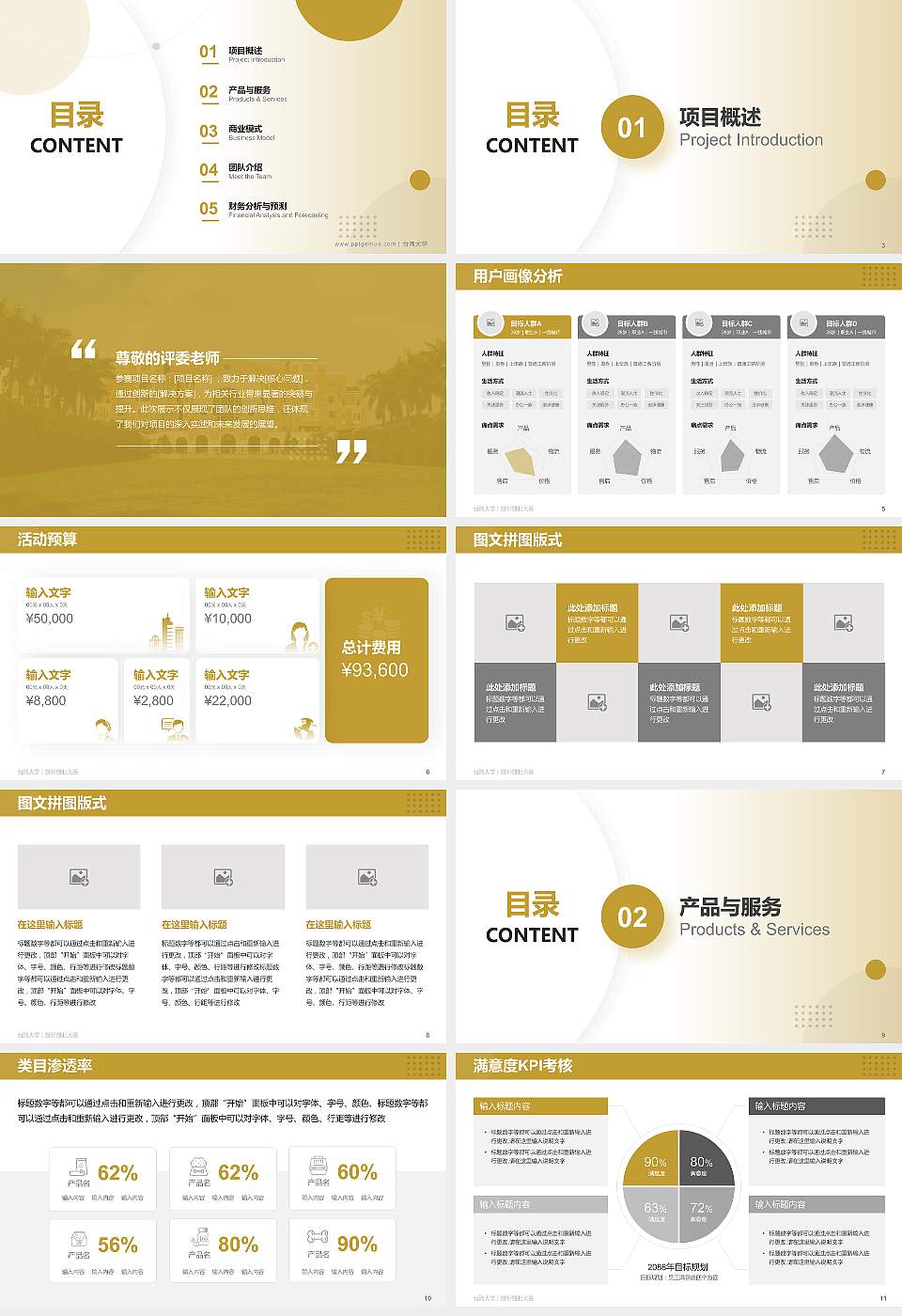 台湾大学全国大学生创新创业大赛计划书PPT模板16:9格式幻灯片预览图2