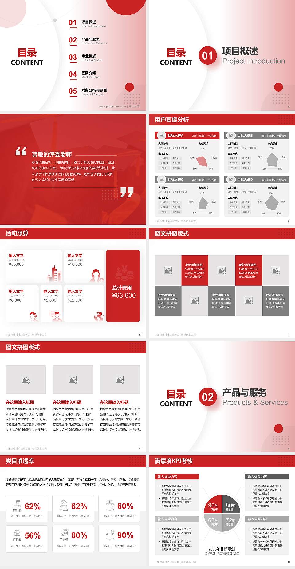 山东杏林科技职业学院全国大学生创新创业大赛计划书PPT模板4:3格式幻灯片预览图2