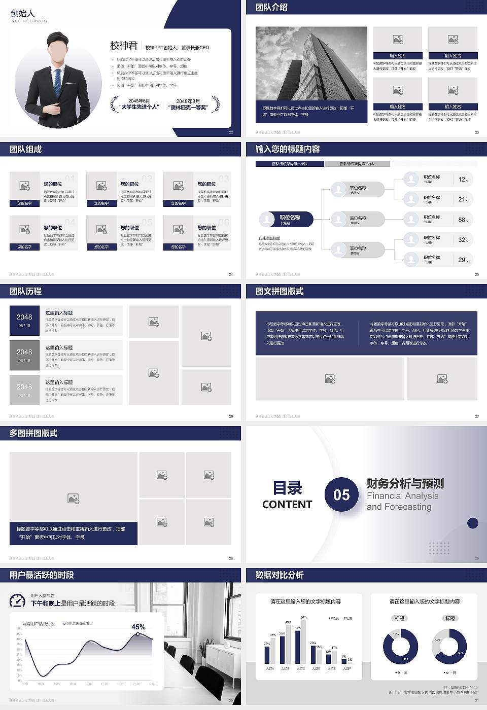 西安交通工程学院全国大学生创新创业大赛计划书PPT模板16:9格式幻灯片预览图4