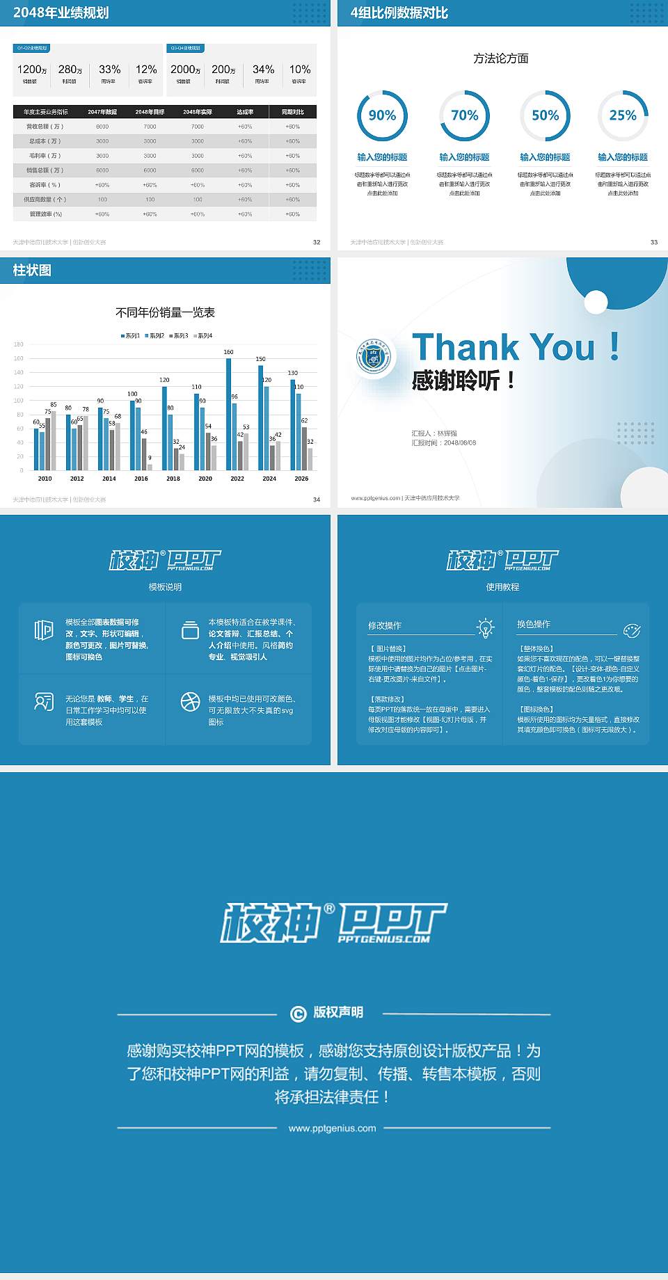 天津中德应用技术大学全国大学生创新创业大赛计划书PPT模板4:3格式幻灯片预览图5