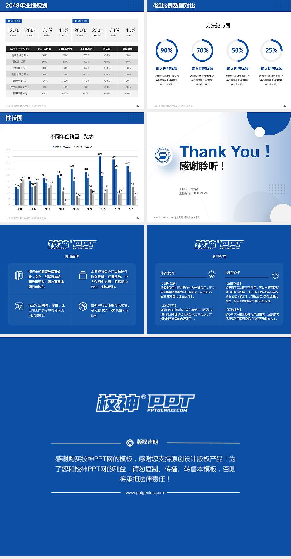 上海思博职业技术学院全国大学生创新创业大赛计划书PPT模板4:3格式幻灯片预览图5