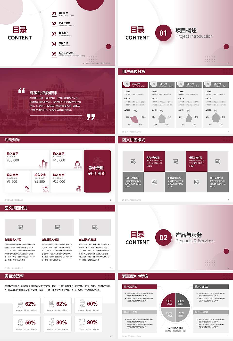 温州医科大学全国大学生创新创业大赛计划书PPT模板16:9格式幻灯片预览图2