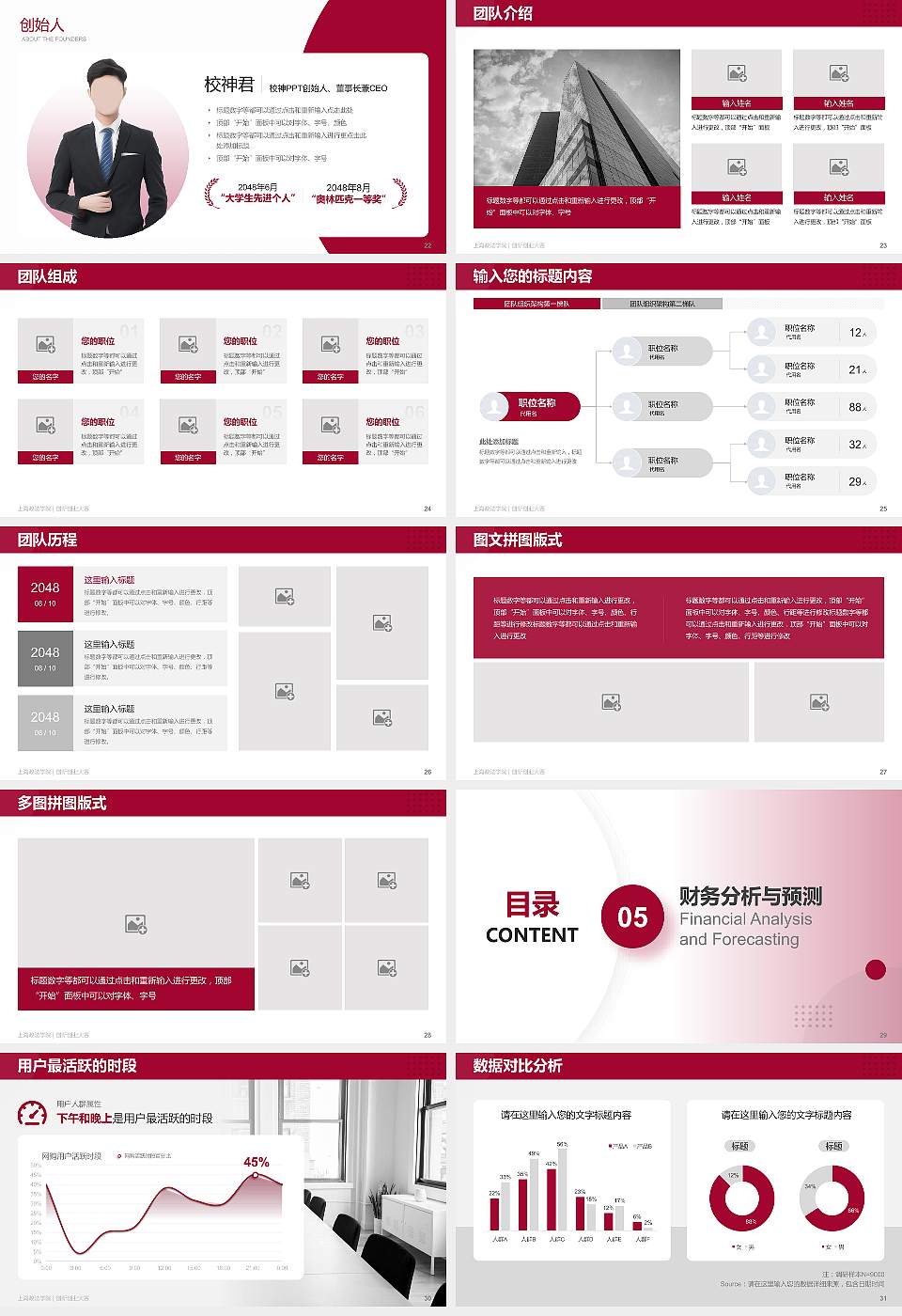 上海政法学院全国大学生创新创业大赛计划书PPT模板16:9格式幻灯片预览图4