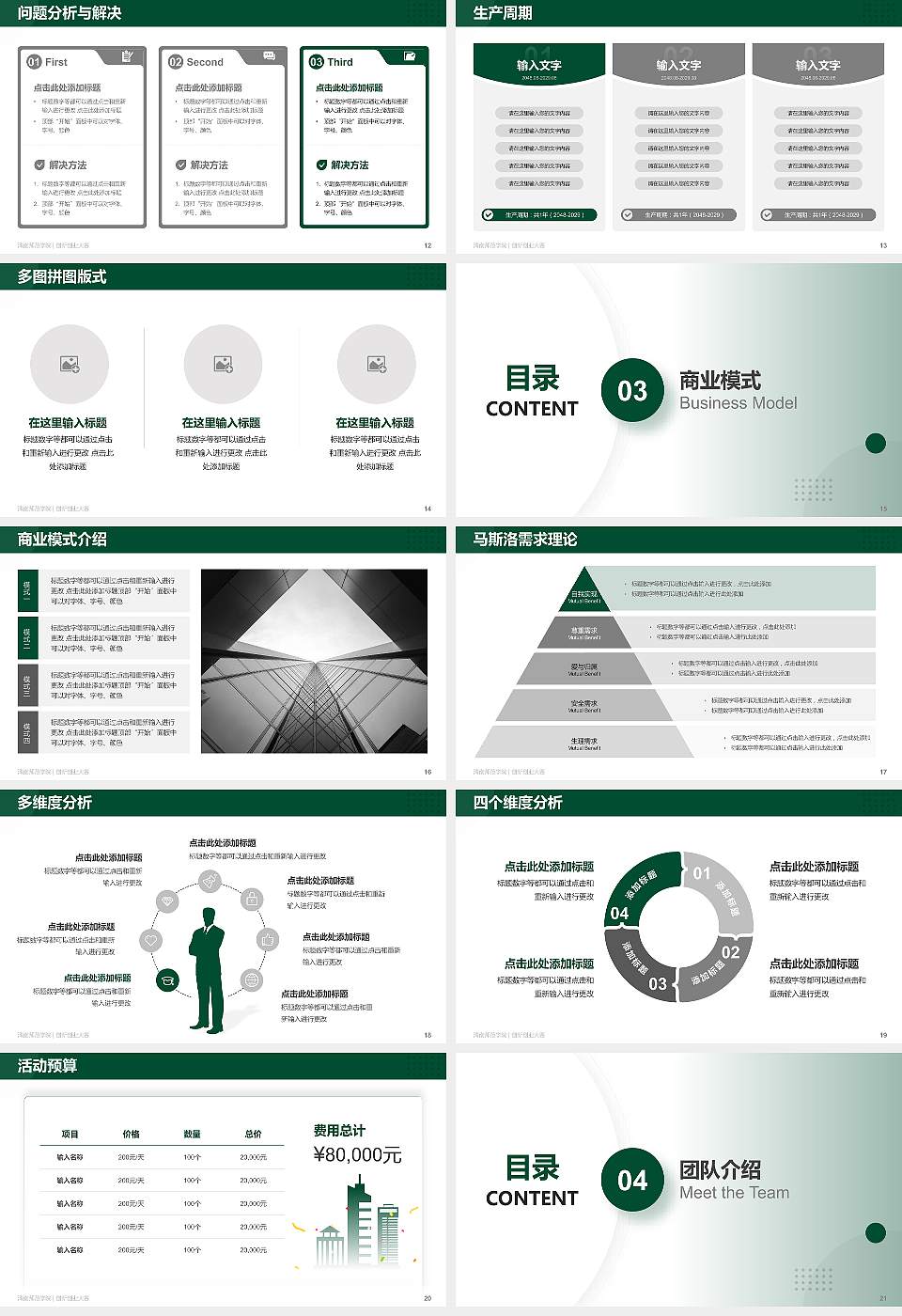 渭南师范学院全国大学生创新创业大赛计划书PPT模板16:9格式幻灯片预览图3