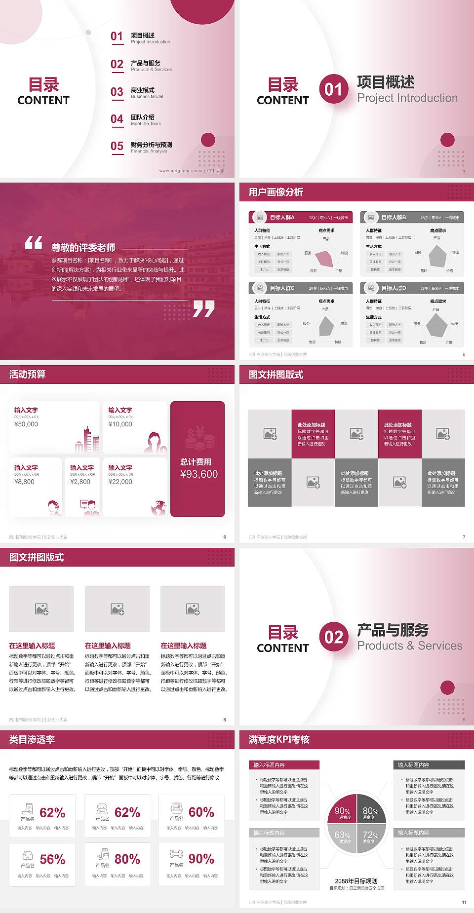 四川护理职业学院全国大学生创新创业大赛计划书PPT模板4:3格式幻灯片预览图2