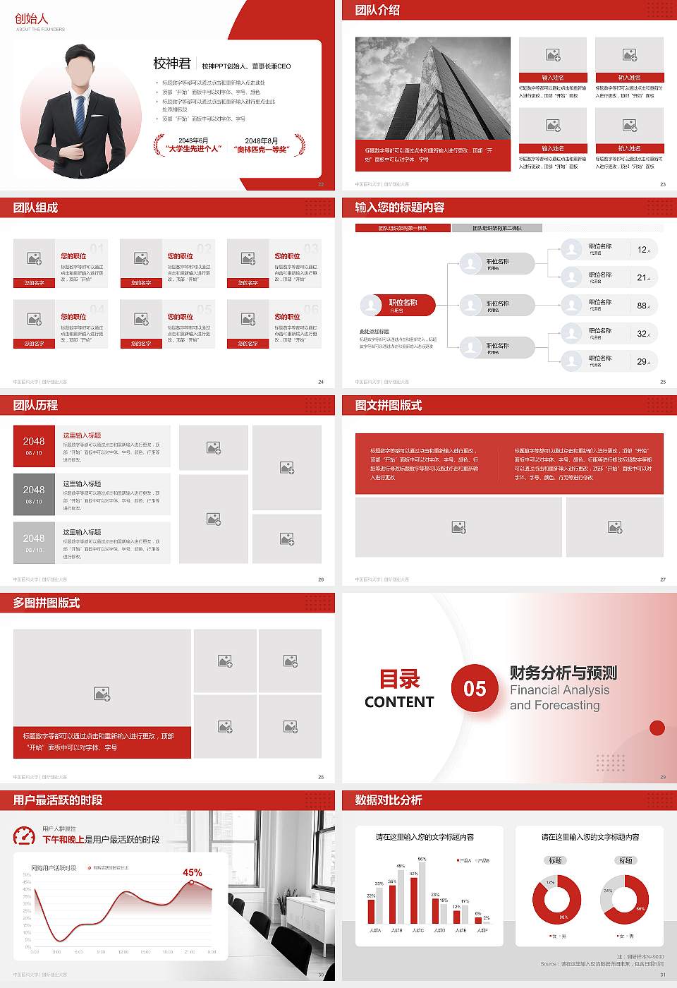中国医科大学全国大学生创新创业大赛计划书PPT模板16:9格式幻灯片预览图4
