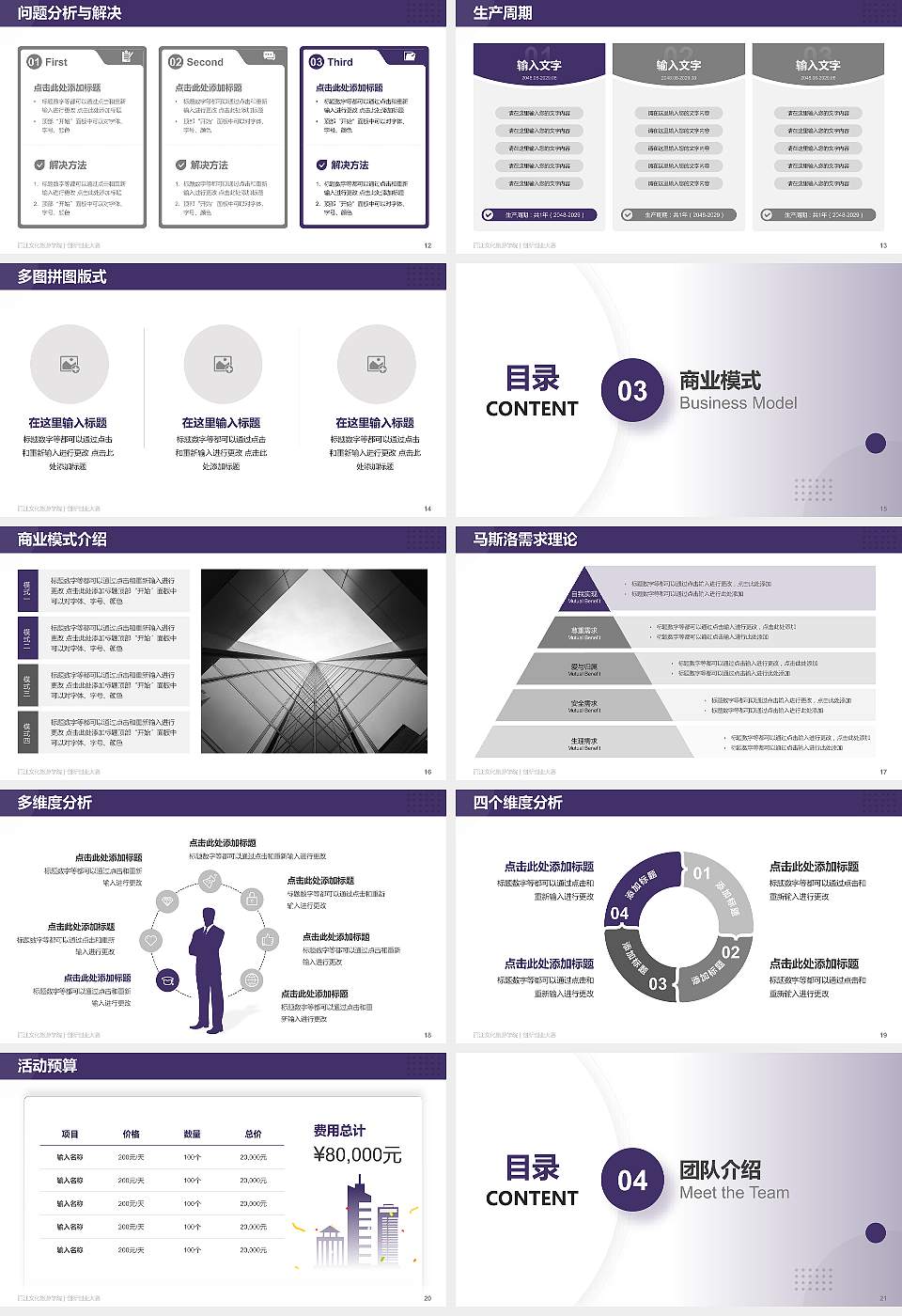 丽江文化旅游学院全国大学生创新创业大赛计划书PPT模板16:9格式幻灯片预览图3