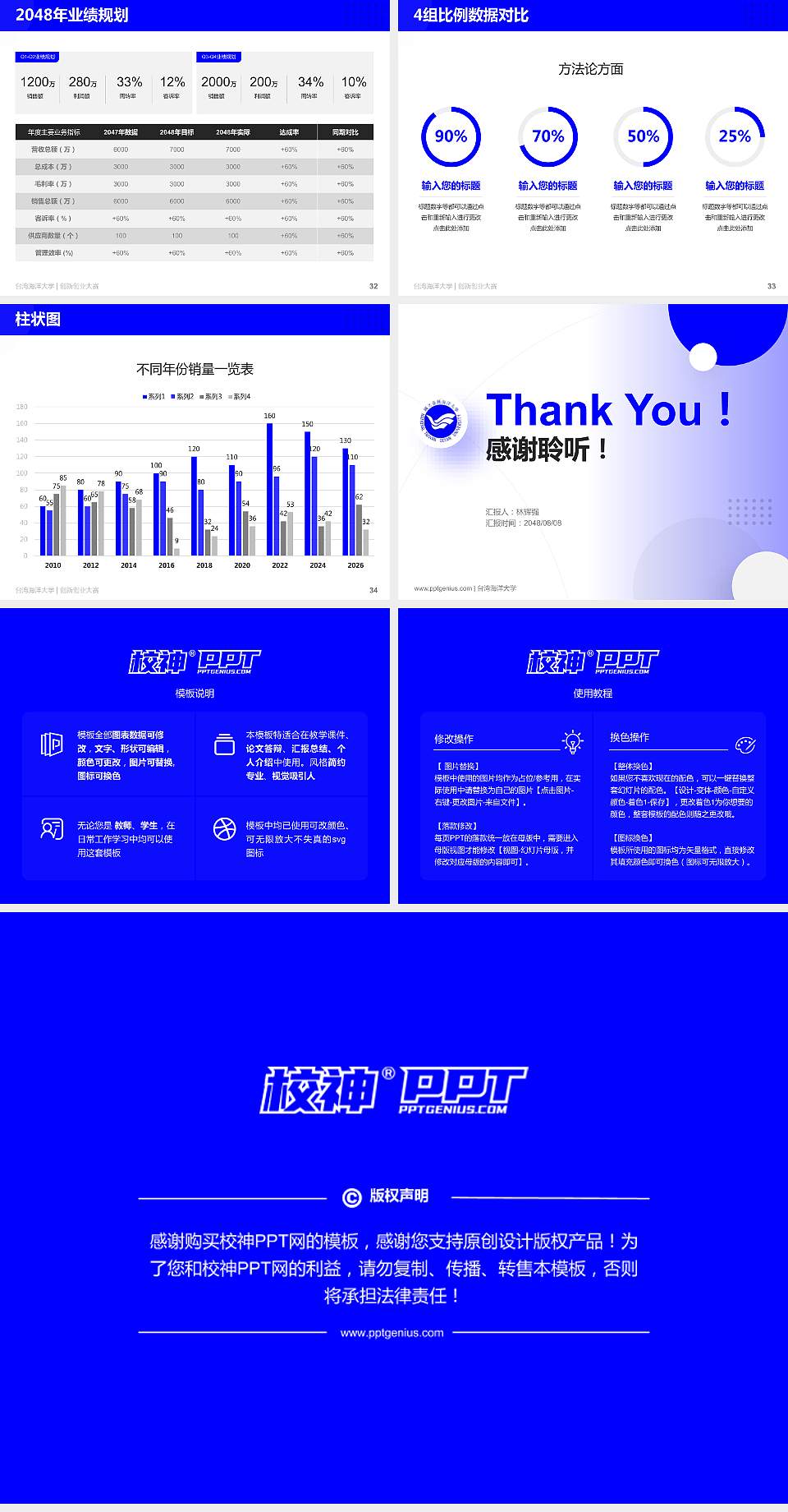 台湾海洋大学全国大学生创新创业大赛计划书PPT模板4:3格式幻灯片预览图5
