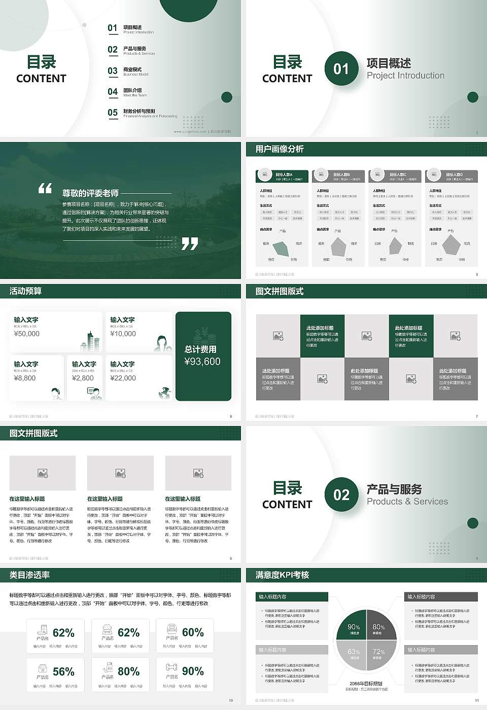 四川旅游学院全国大学生创新创业大赛计划书PPT模板16:9格式幻灯片预览图2