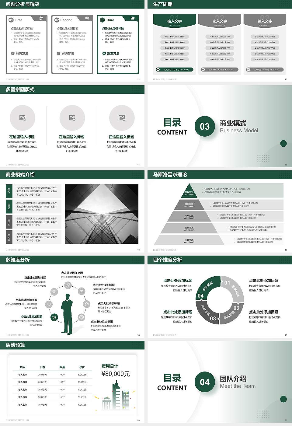 四川旅游学院全国大学生创新创业大赛计划书PPT模板16:9格式幻灯片预览图3
