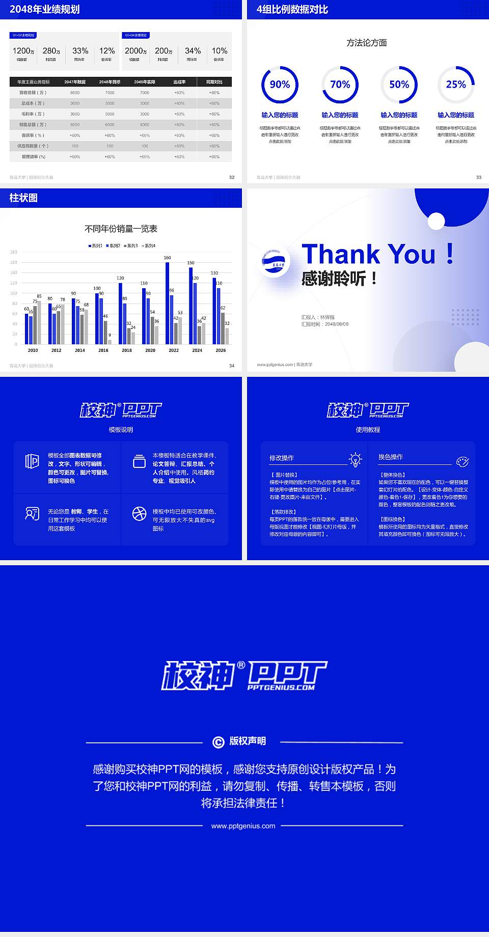 青岛大学全国大学生创新创业大赛计划书PPT模板4:3格式幻灯片预览图5