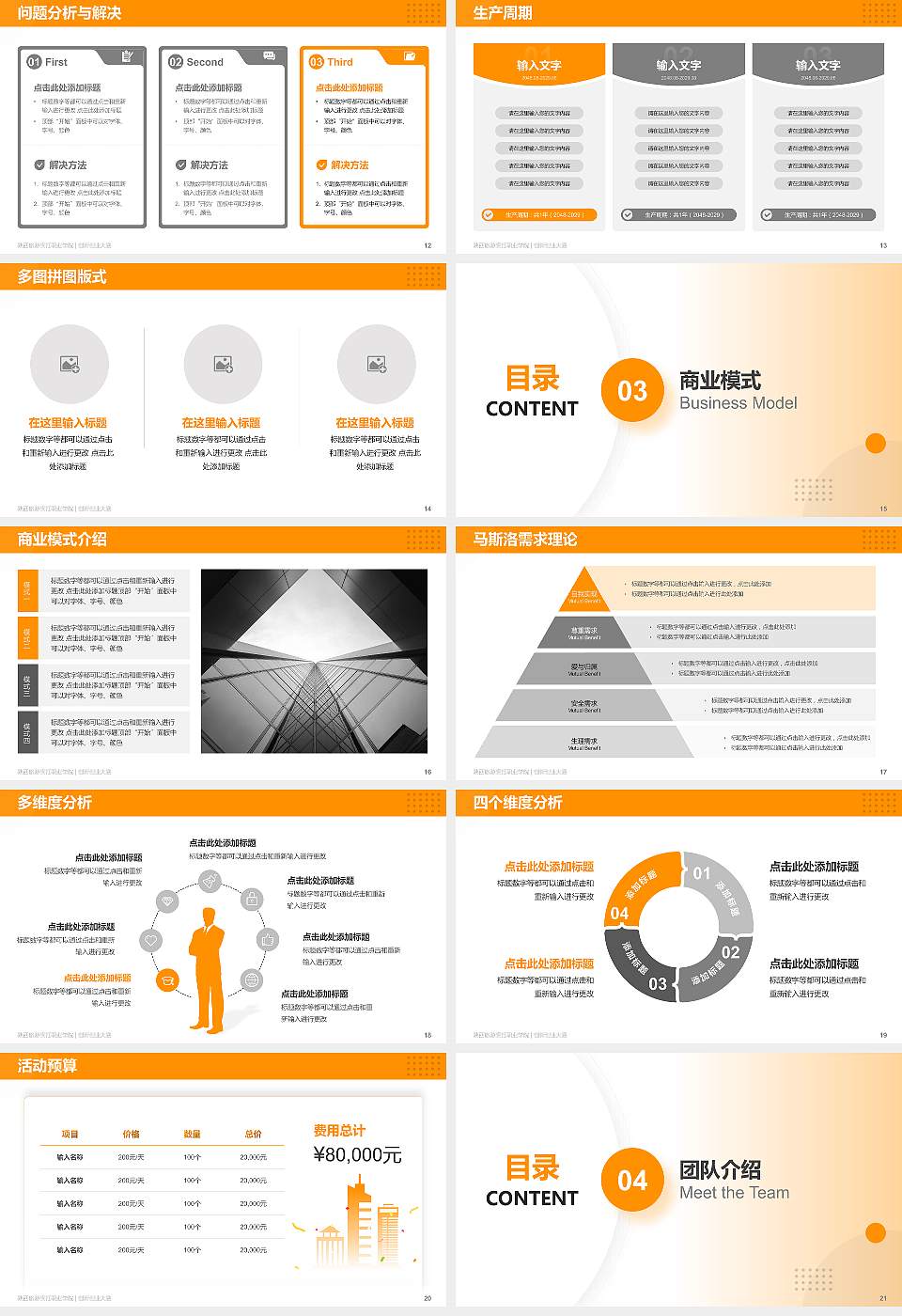 陕西旅游烹饪职业学院全国大学生创新创业大赛计划书PPT模板16:9格式幻灯片预览图3