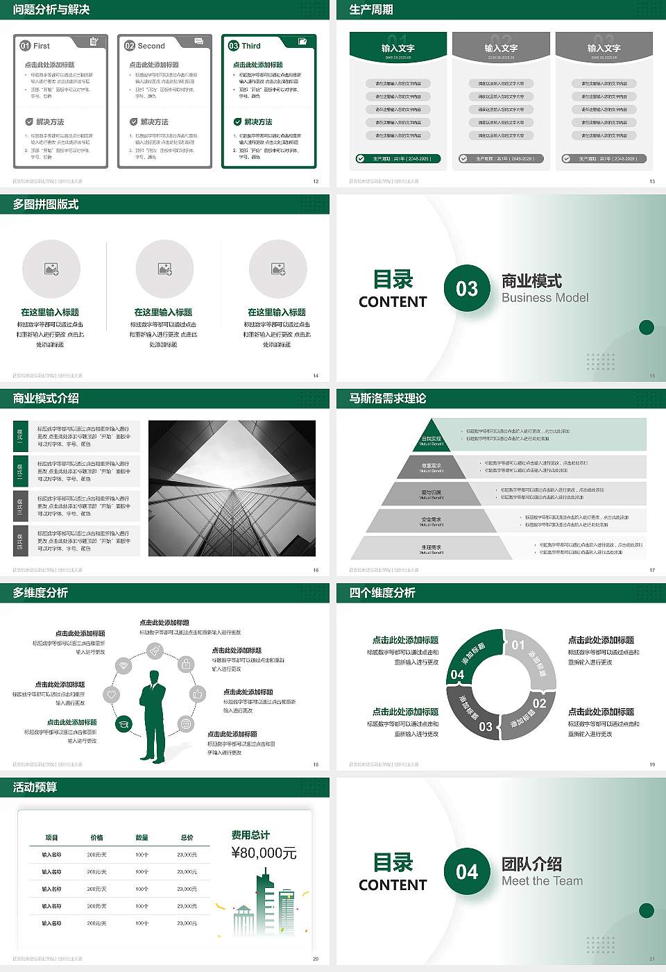 西安城市建设职业学院全国大学生创新创业大赛计划书PPT模板16:9格式幻灯片预览图3