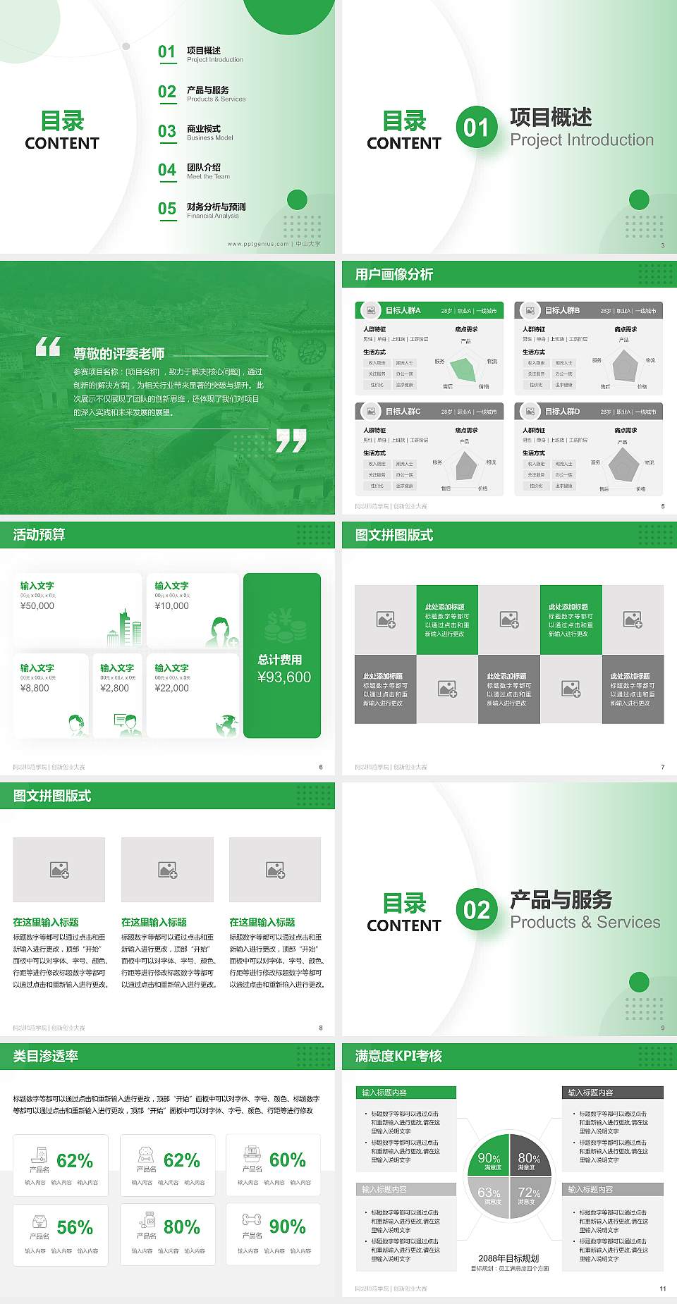 阿坝师范学院全国大学生创新创业大赛计划书PPT模板4:3格式幻灯片预览图2