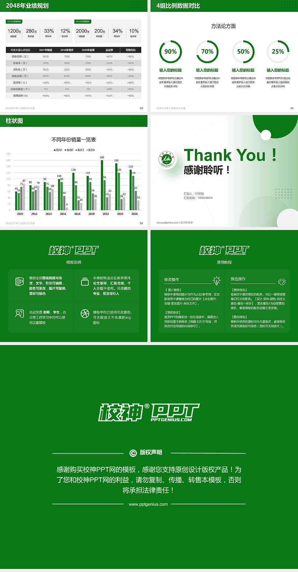 石河子大学全国大学生创新创业大赛计划书PPT模板4:3格式幻灯片预览图5