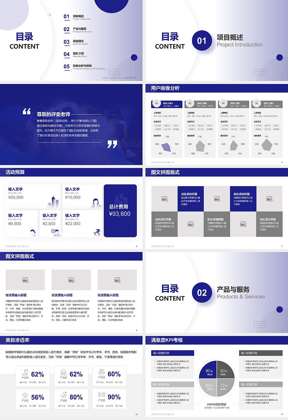武警指挥学院全国大学生创新创业大赛计划书PPT模板16:9格式幻灯片预览图2