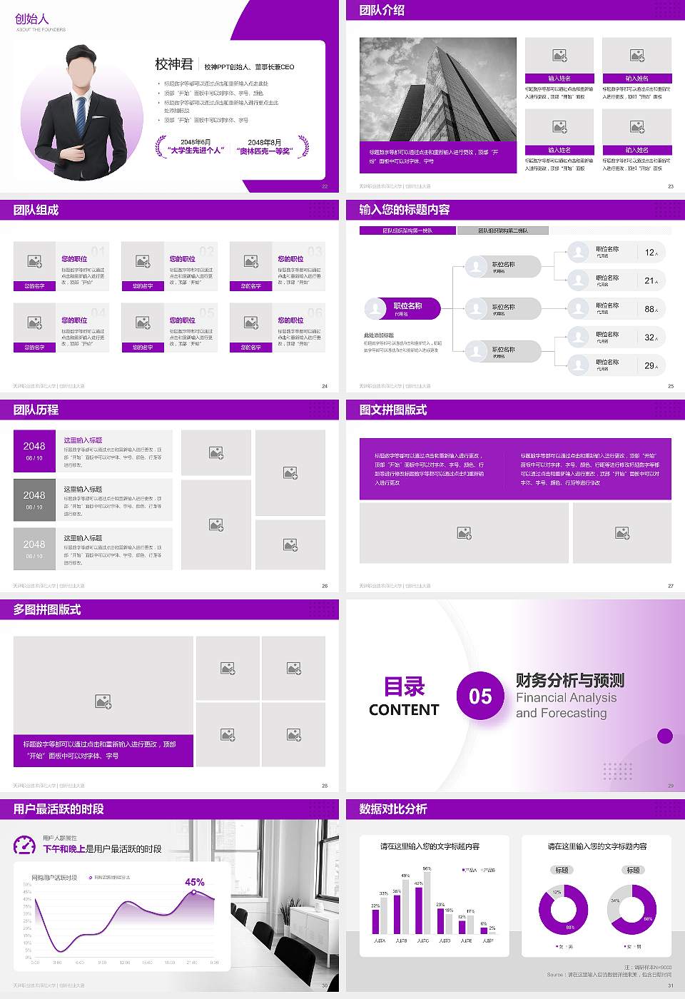 天津职业技术师范大学全国大学生创新创业大赛计划书PPT模板16:9格式幻灯片预览图4