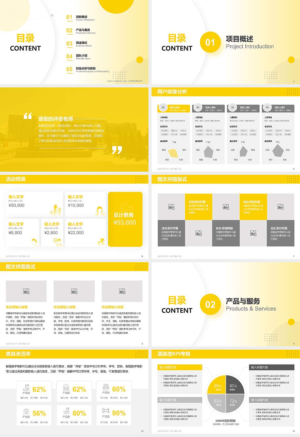 台湾长庚大学全国大学生创新创业大赛计划书PPT模板16:9格式幻灯片预览图2