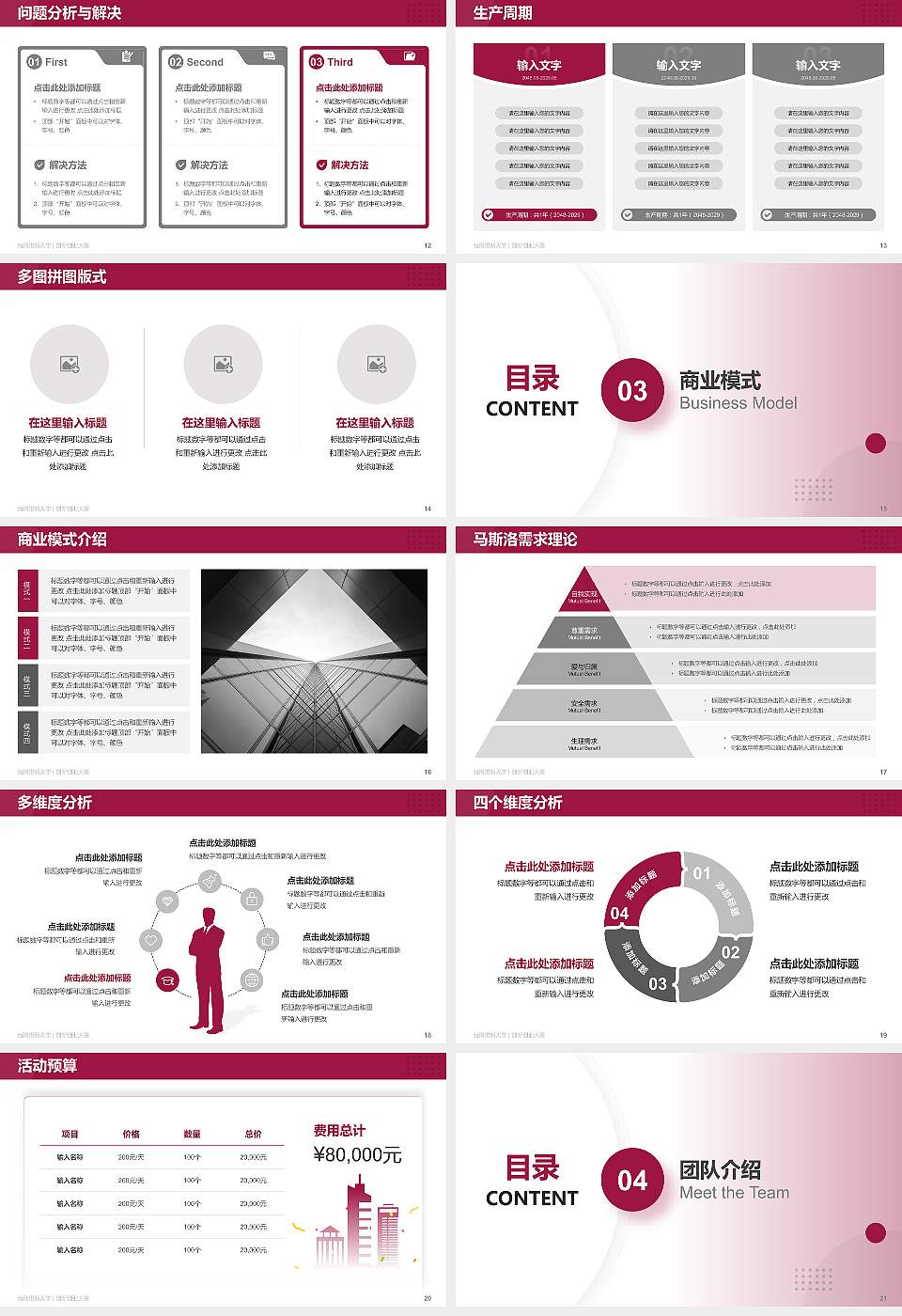 台湾世新大学全国大学生创新创业大赛计划书PPT模板16:9格式幻灯片预览图3