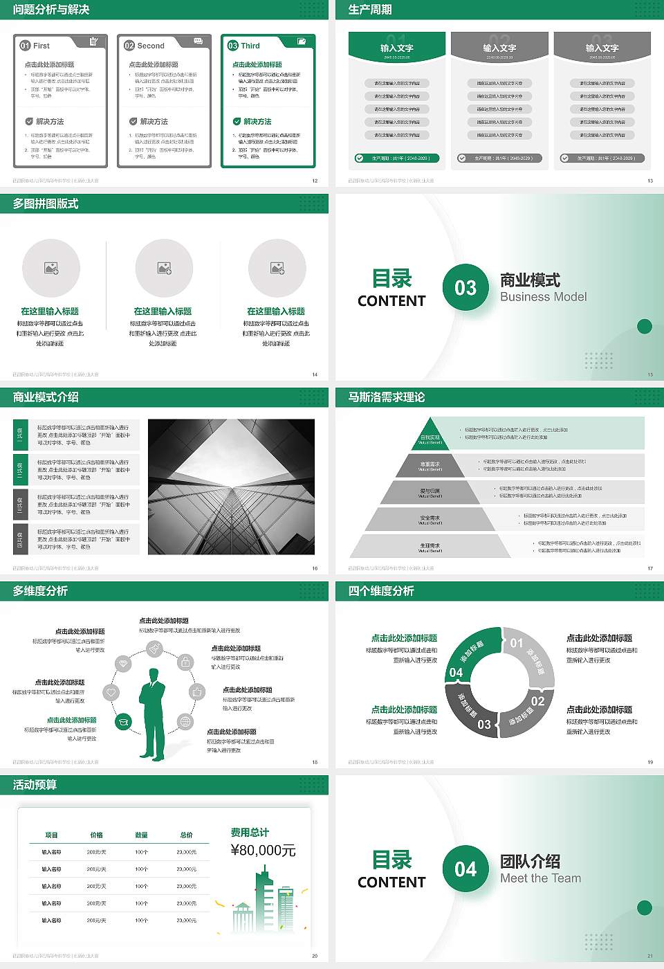 西昌民族幼儿师范高等专科学校全国大学生创新创业大赛计划书PPT模板16:9格式幻灯片预览图3