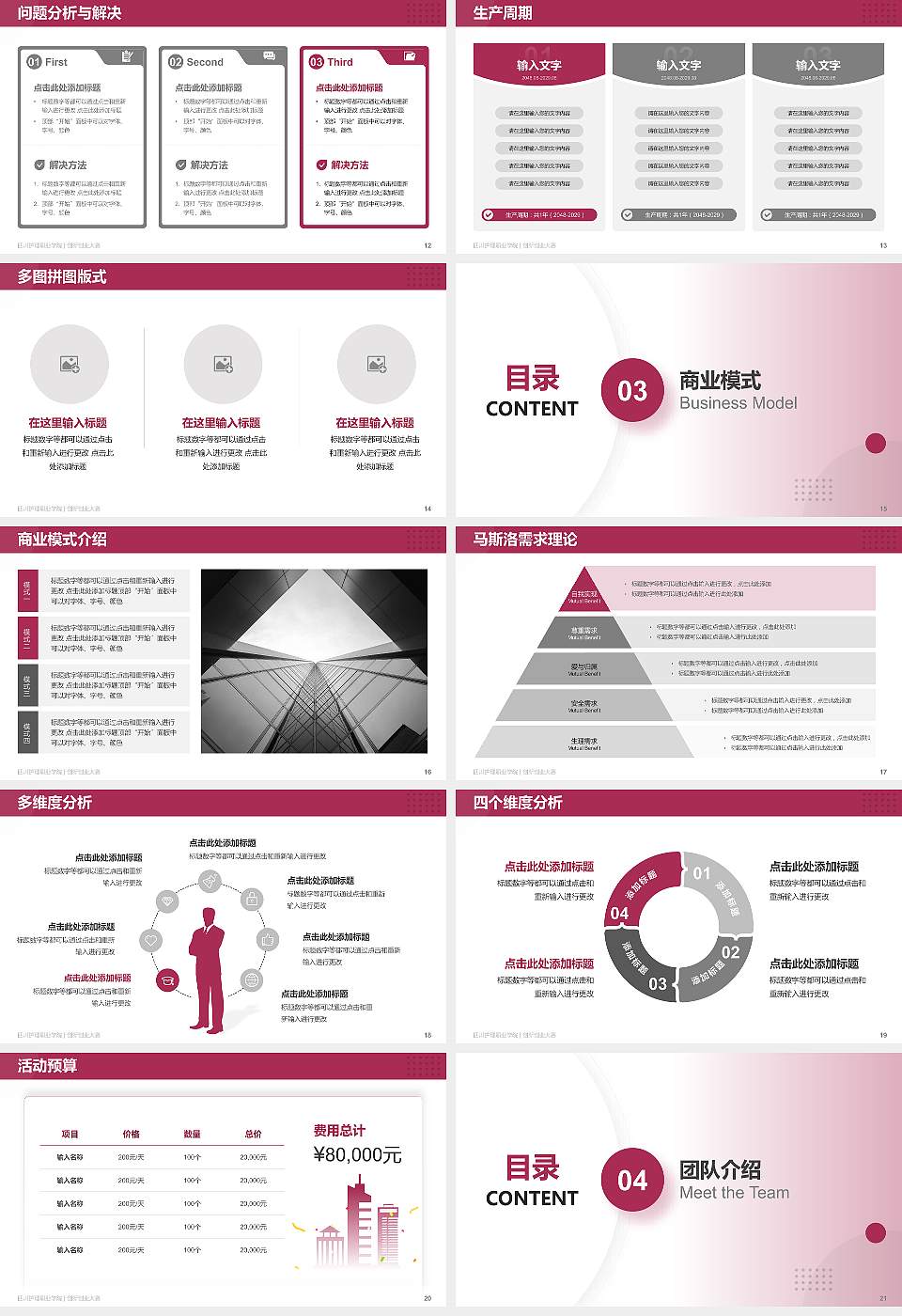 四川护理职业学院全国大学生创新创业大赛计划书PPT模板16:9格式幻灯片预览图3