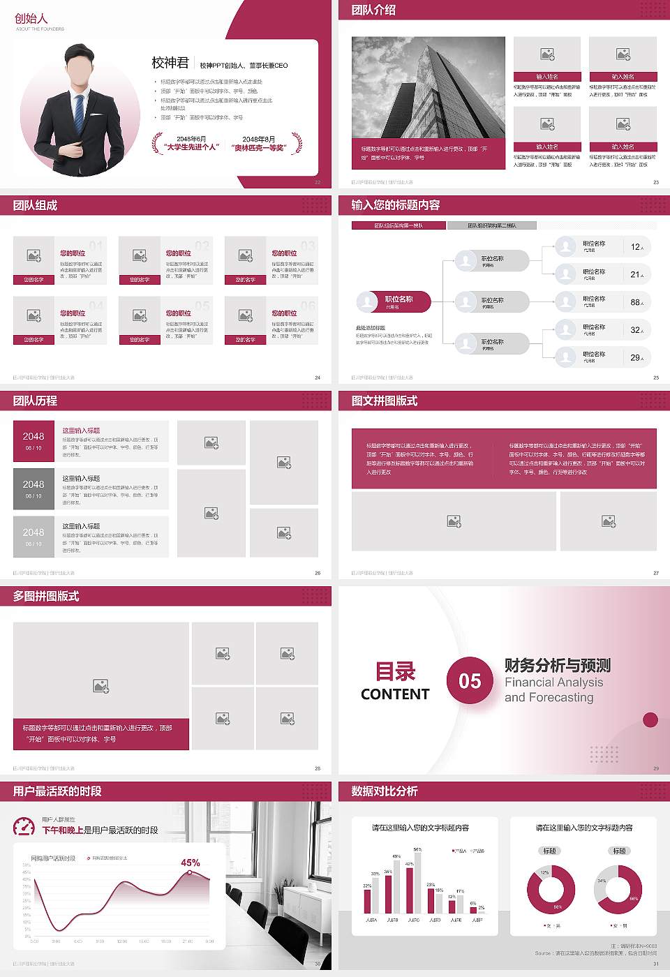 四川护理职业学院全国大学生创新创业大赛计划书PPT模板16:9格式幻灯片预览图4