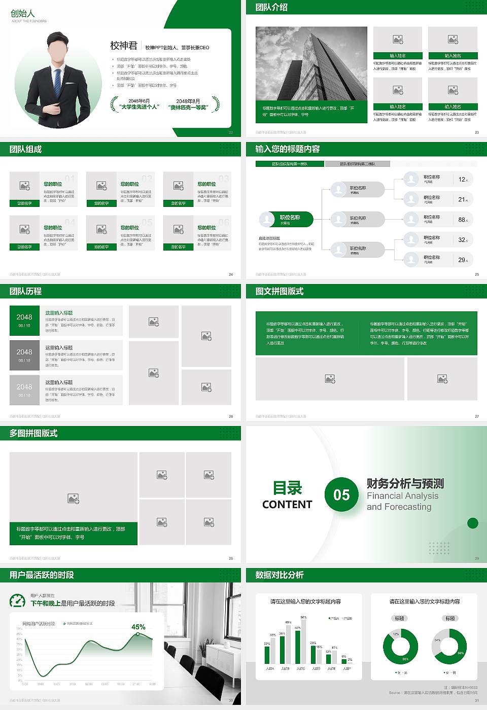 云南林业职业技术学院全国大学生创新创业大赛计划书PPT模板16:9格式幻灯片预览图4