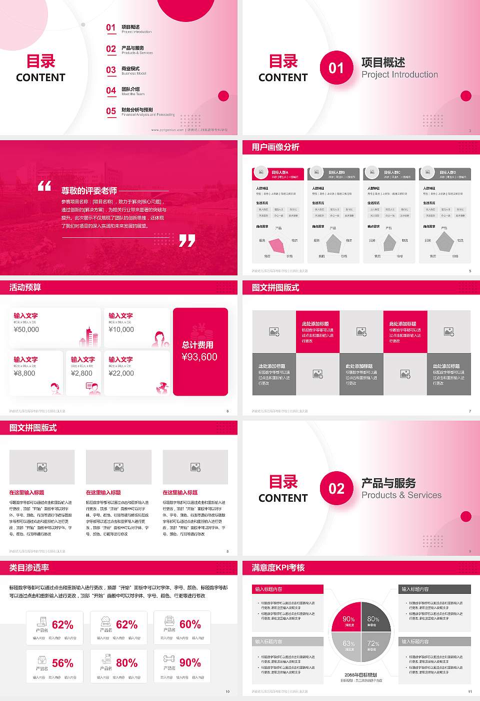 济南幼儿师范高等专科学校全国大学生创新创业大赛计划书PPT模板16:9格式幻灯片预览图2