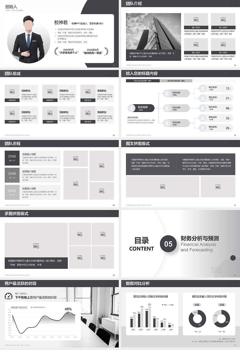 宁波城市职业技术学院全国大学生创新创业大赛计划书PPT模板16:9格式幻灯片预览图4