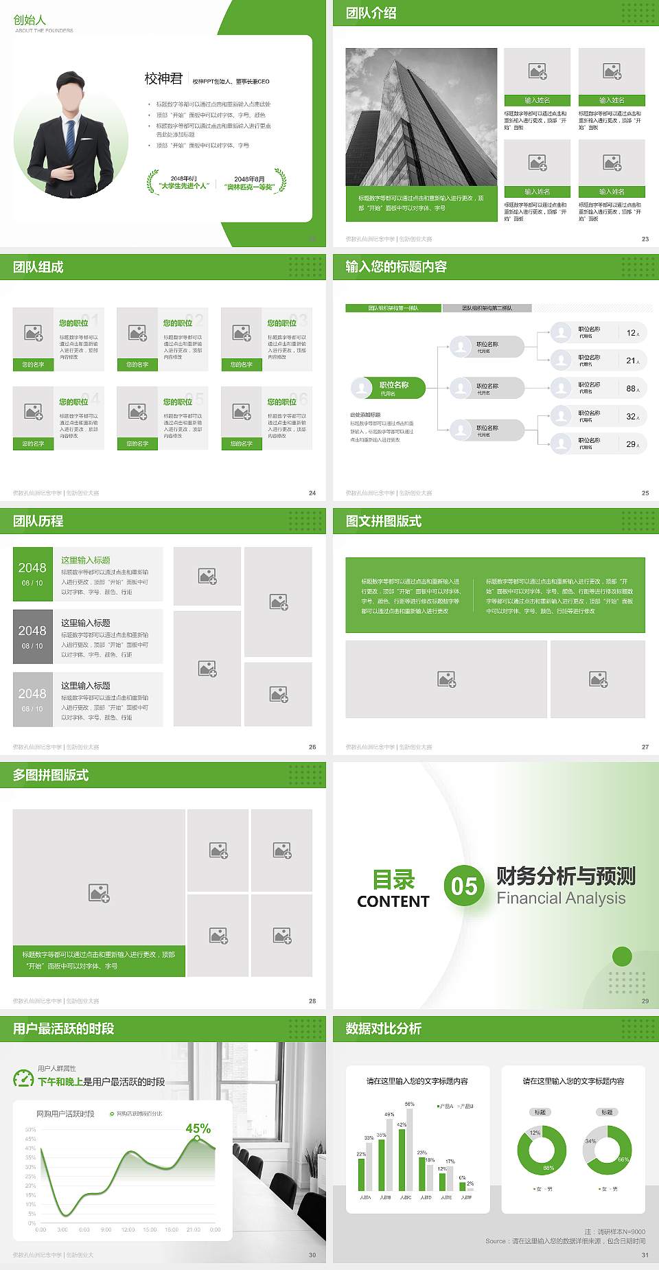 佛教孔仙洲纪念中学全国大学生创新创业大赛计划书PPT模板4:3格式幻灯片预览图4