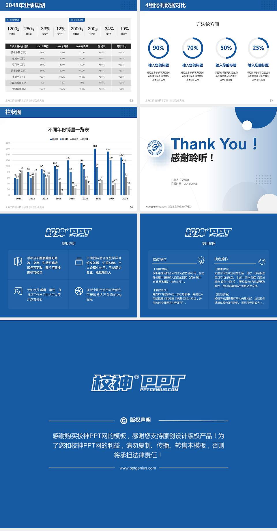 上海工商职业技术学院全国大学生创新创业大赛计划书PPT模板4:3格式幻灯片预览图5