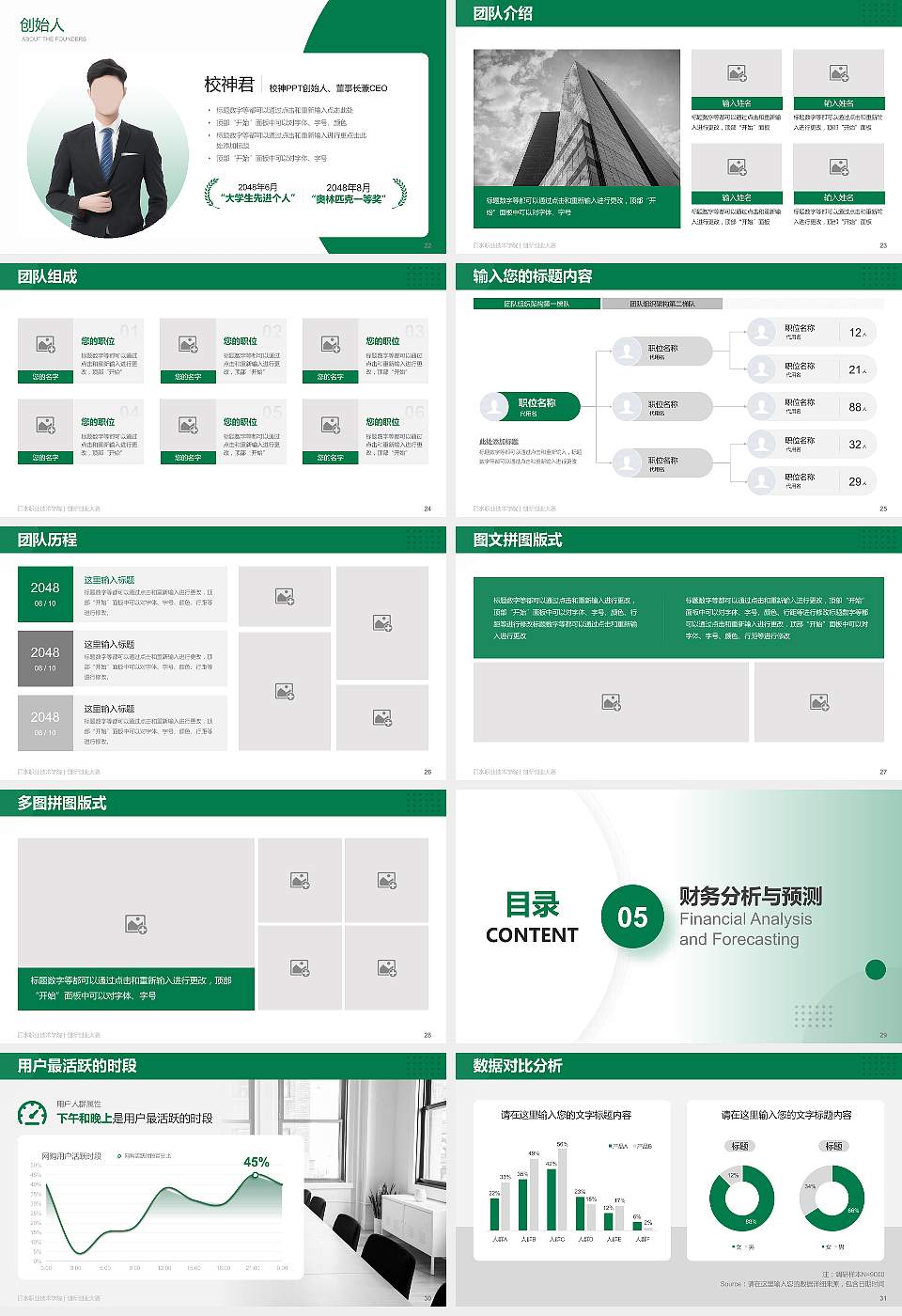 丽水职业技术学院全国大学生创新创业大赛计划书PPT模板16:9格式幻灯片预览图4