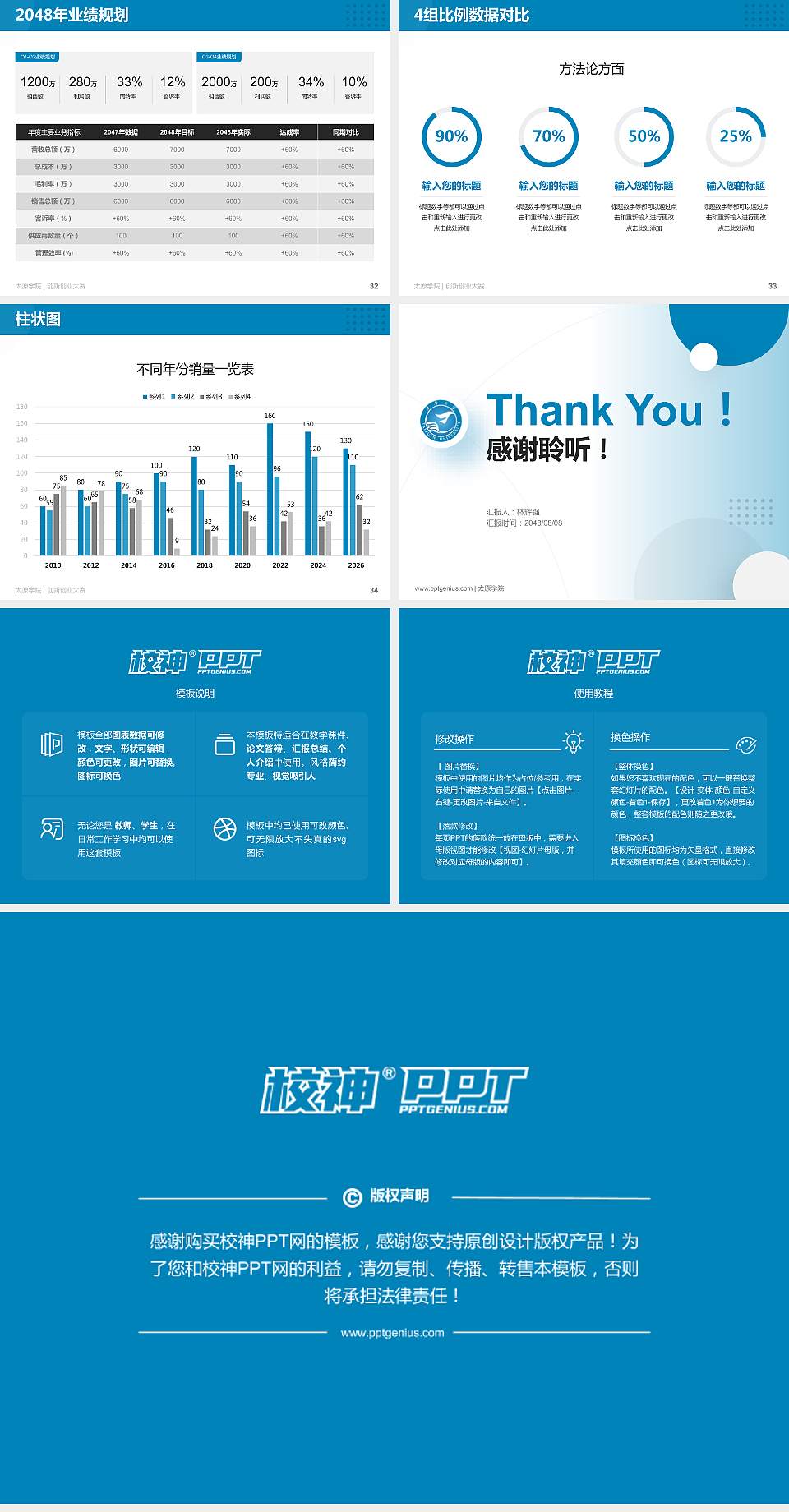 太原学院全国大学生创新创业大赛计划书PPT模板4:3格式幻灯片预览图5