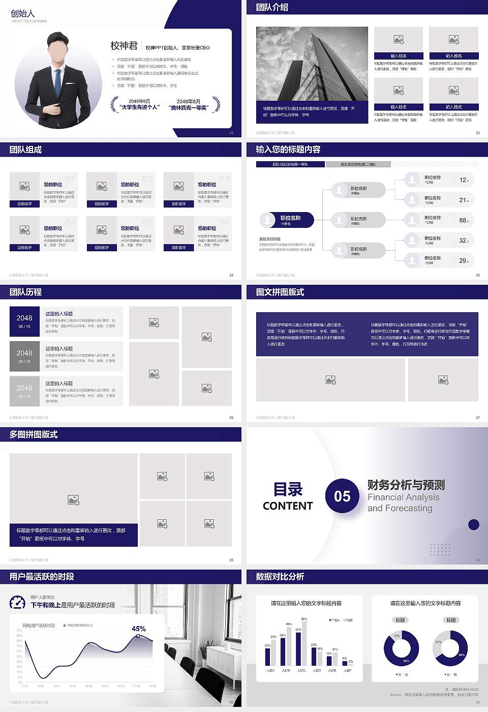 大连民族大学全国大学生创新创业大赛计划书PPT模板16:9格式幻灯片预览图4