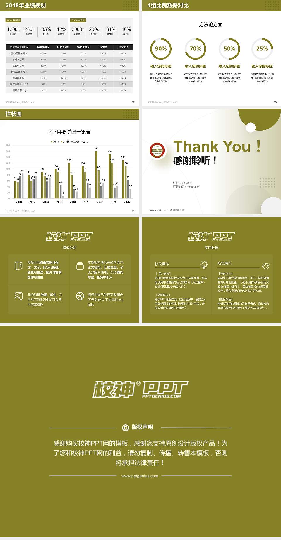 沈阳药科大学全国大学生创新创业大赛计划书PPT模板4:3格式幻灯片预览图5