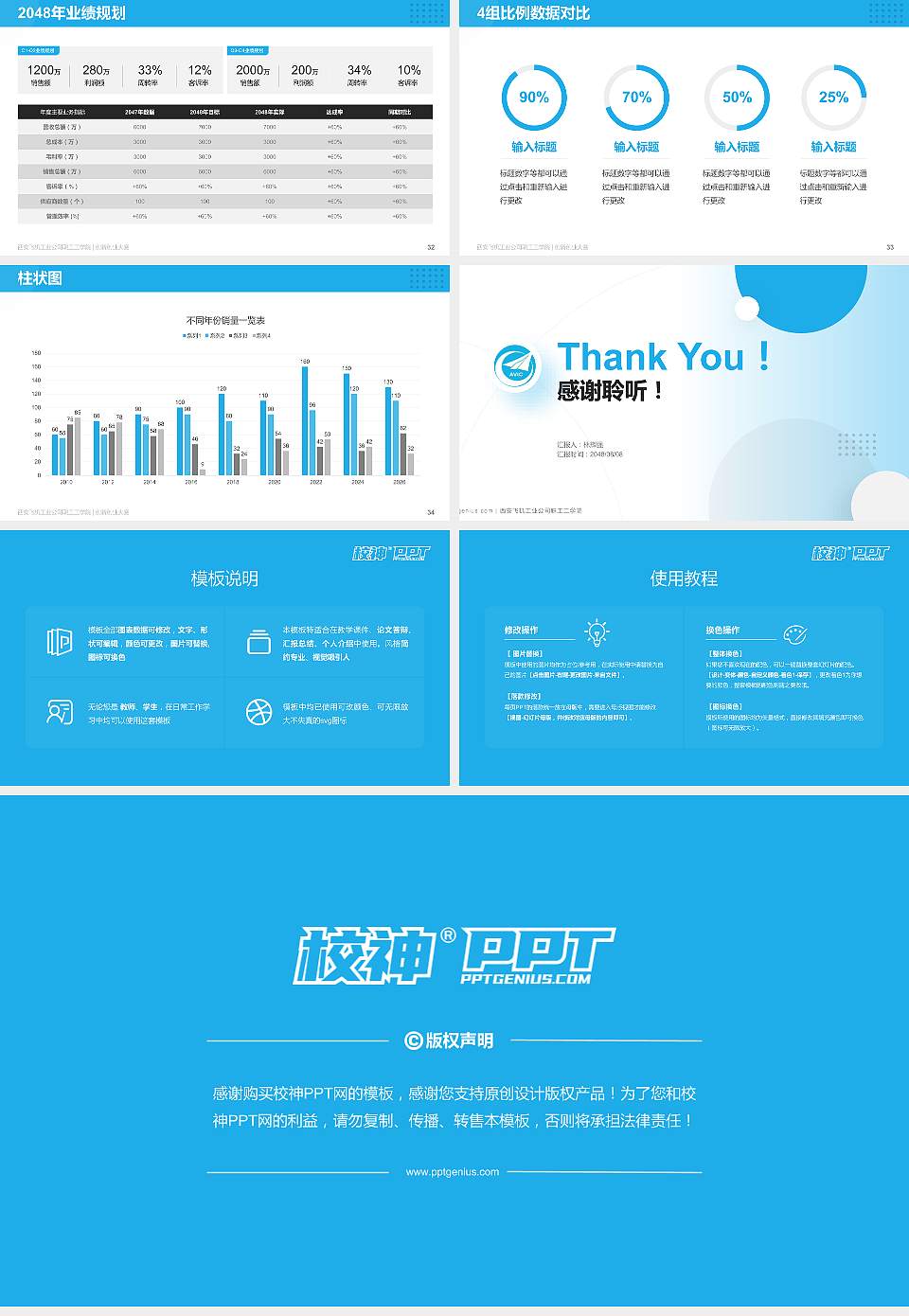 西安飞机工业公司职工工学院全国大学生创新创业大赛计划书PPT模板16:9格式幻灯片预览图5