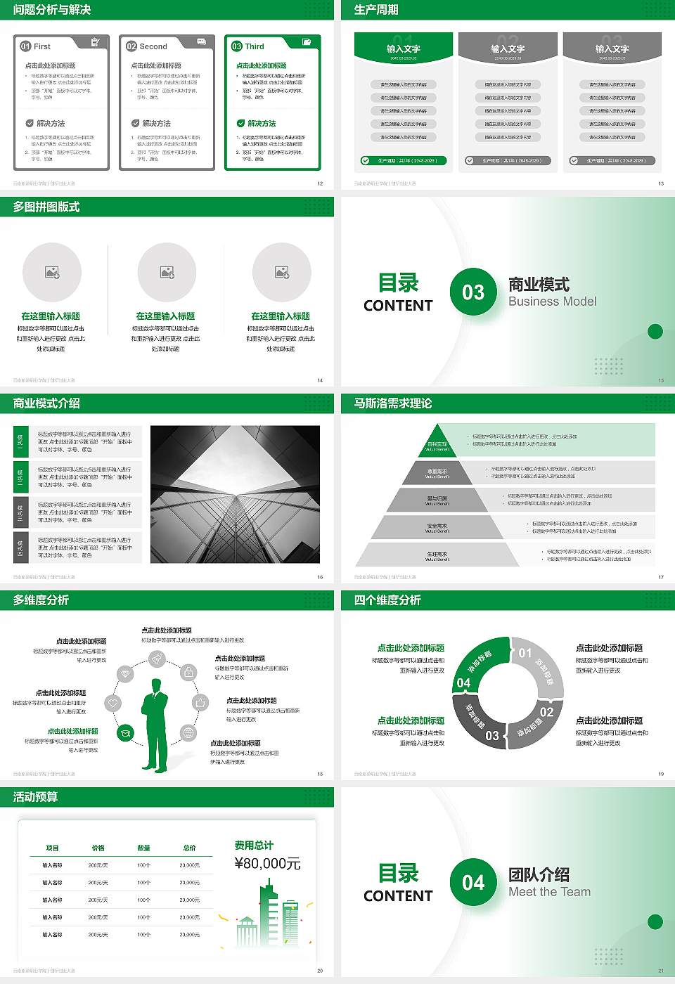 云南旅游职业学院全国大学生创新创业大赛计划书PPT模板16:9格式幻灯片预览图3