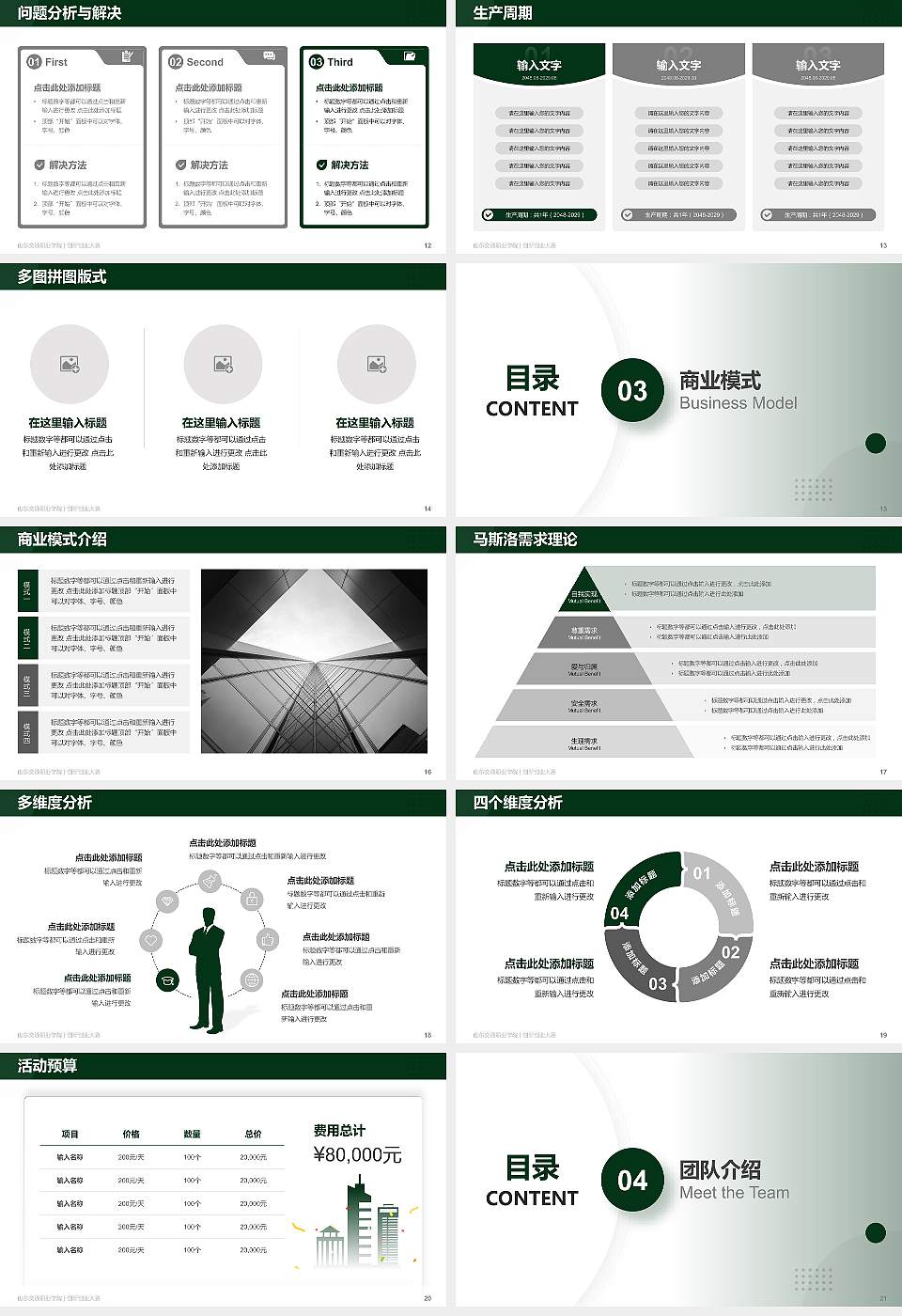 山东交通职业学院全国大学生创新创业大赛计划书PPT模板16:9格式幻灯片预览图3