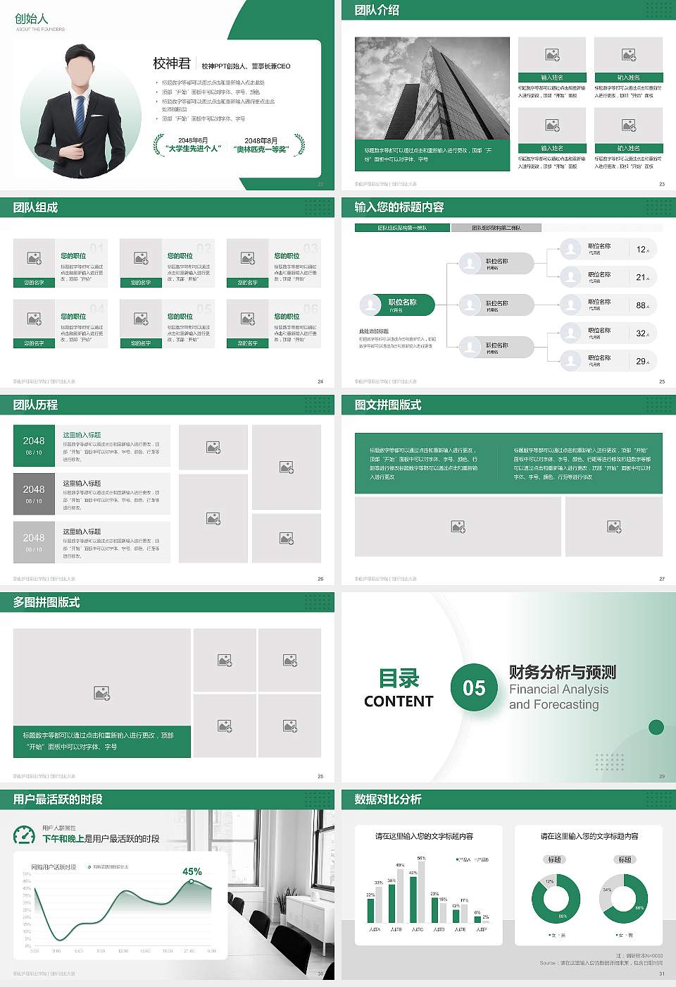 泰山护理职业学院全国大学生创新创业大赛计划书PPT模板16:9格式幻灯片预览图4