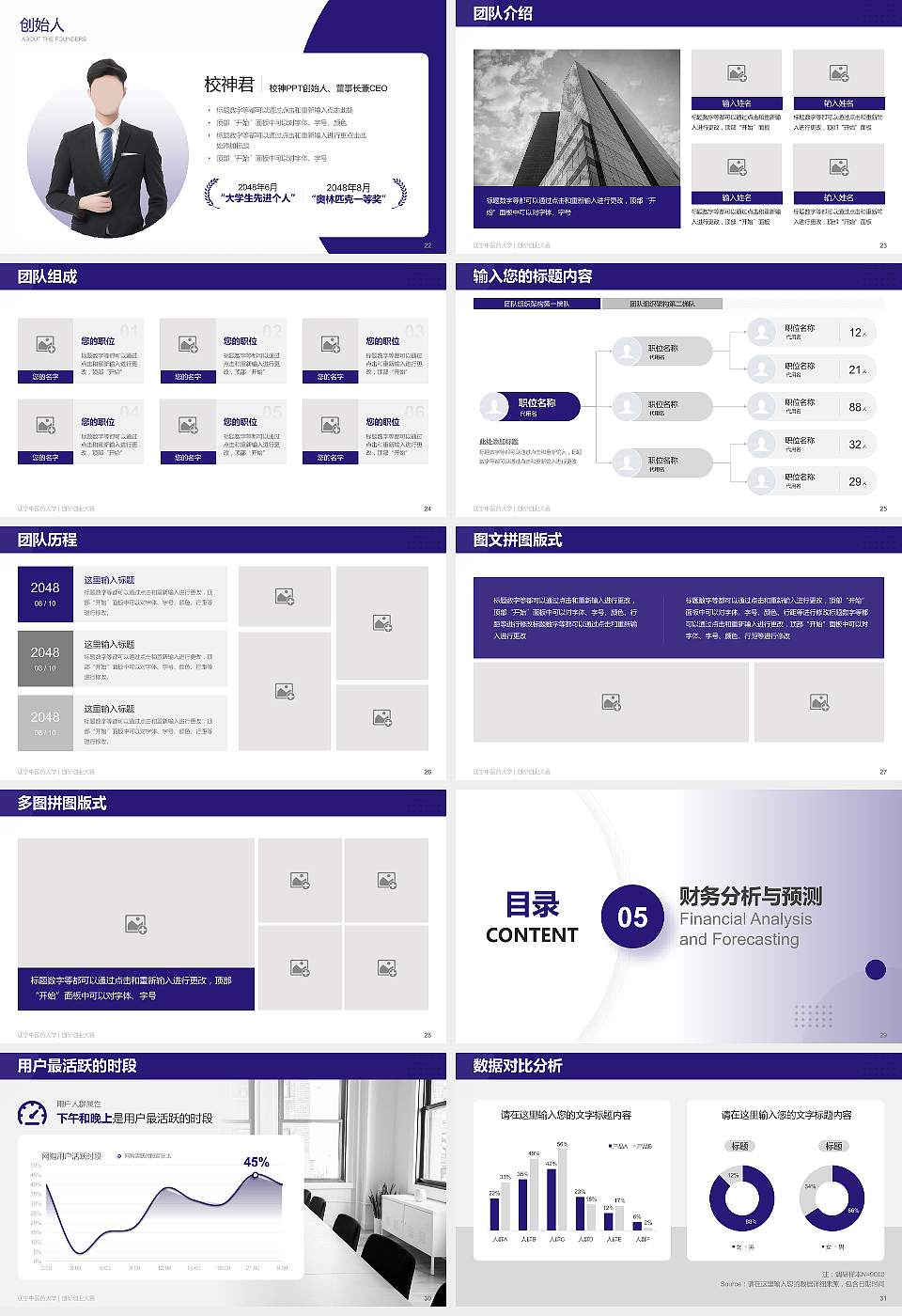 辽宁中医药大学全国大学生创新创业大赛计划书PPT模板16:9格式幻灯片预览图4