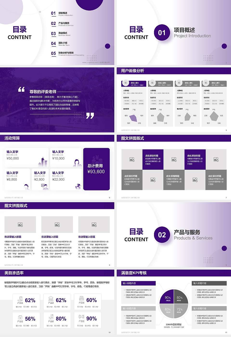 台湾交通大学全国大学生创新创业大赛计划书PPT模板16:9格式幻灯片预览图2