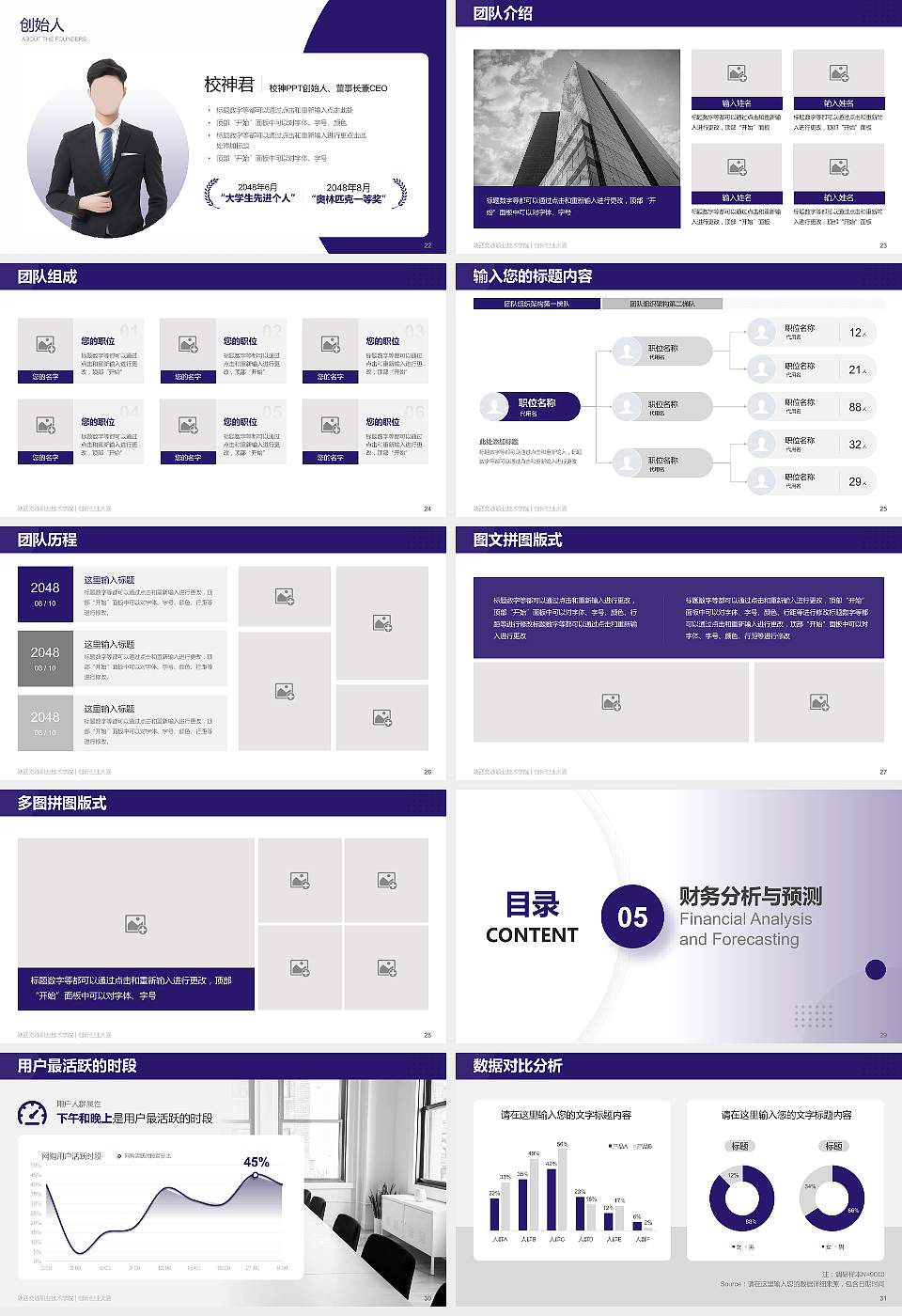 陕西交通职业技术学院全国大学生创新创业大赛计划书PPT模板16:9格式幻灯片预览图4