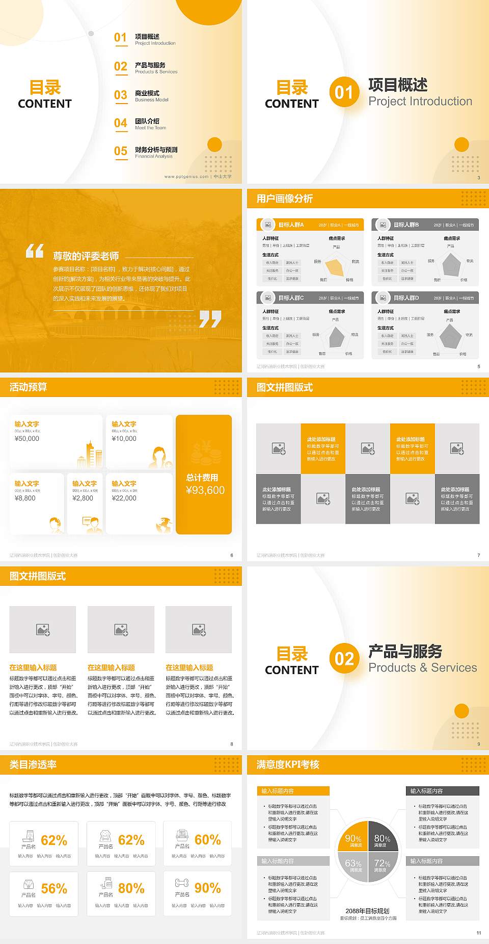 辽河石油职业技术学院全国大学生创新创业大赛计划书PPT模板4:3格式幻灯片预览图2